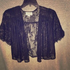 Vintage lace black shawl Forever21